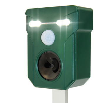 Saulės energijos išorinis kenkėjų atbaidytuvas – ultragarsinis IR jutiklis paukščiams ir kenkėjams (Modelis 513, ABS korpusas)