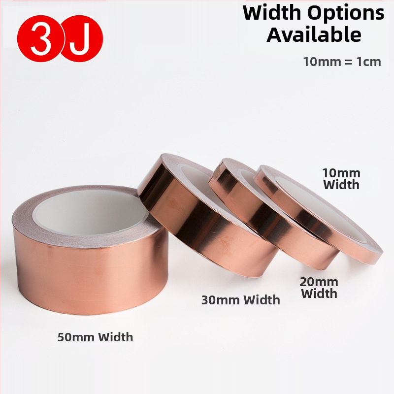 Jednostranná vodivá páska z meďovej fólie pre EMI tienenie — samolepiaca, hrúbka 0,05 mm, podklad: meďová fólia, prevádzková teplota: normálna