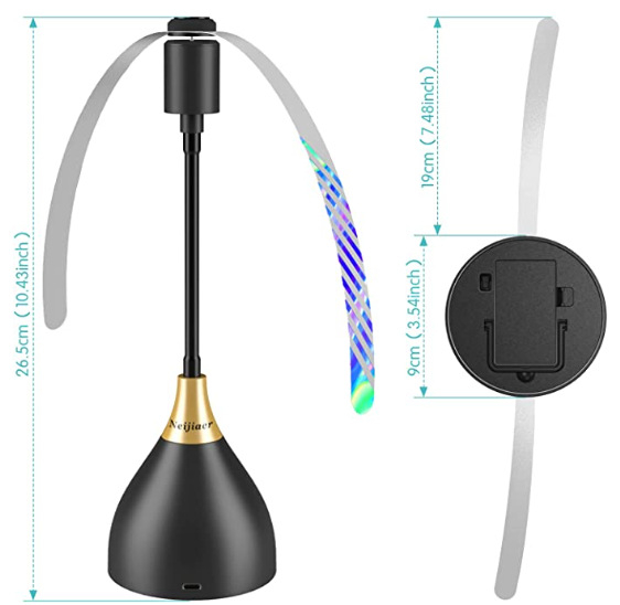 Stalo lemputė su teleskopiniu mušėms atbaidyti mechanizmu, vidaus ir lauko naudojimui, ABS korpusas, galimas pritaikymas, šviesos prabanga stilius