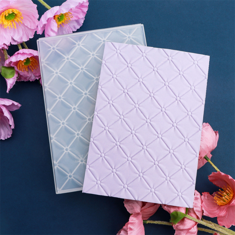 Пластмасова папка за ембосинг с 3D текстура, конкавно-изпъкнала, тегло 105 г