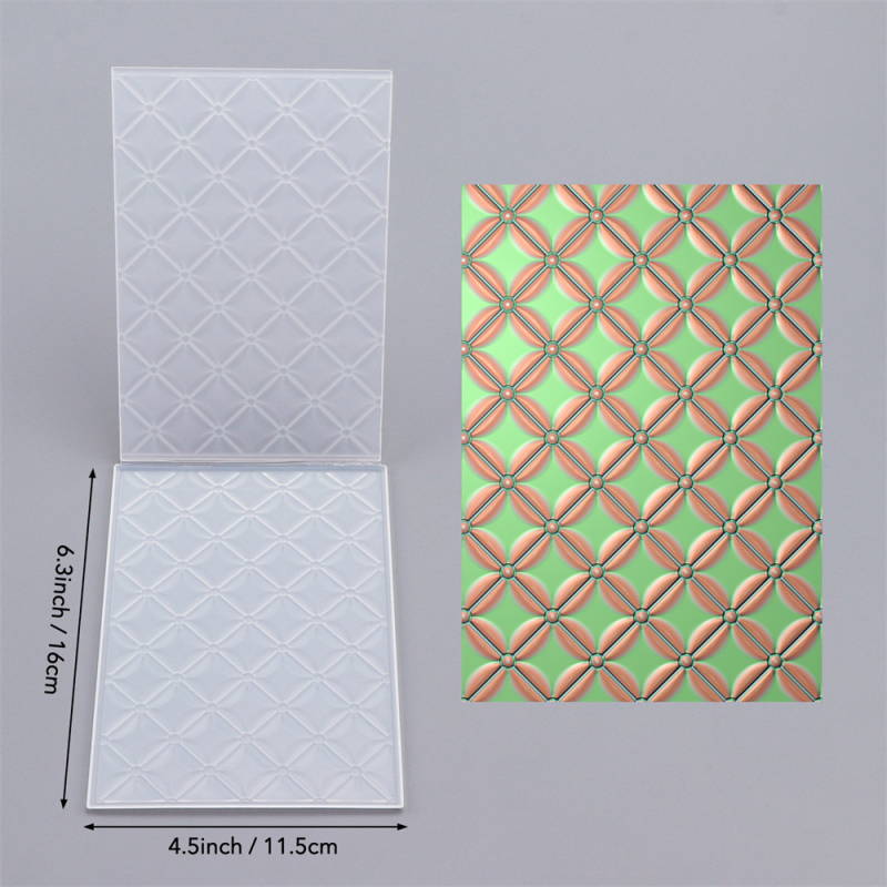 Пластмасова папка за ембосинг с 3D текстура, конкавно-изпъкнала, тегло 105 г