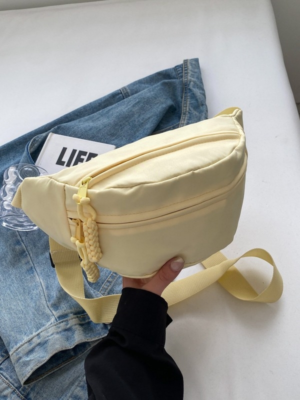 Unisex juosmens rankinė iš Oxford audinio su užtrauktuku, crossbody stiliuje – kvėpuojanti, atspari vandeniui, ultralengva, dėvėjimui atspari; pamušalas: poliesteris; lauko sportams; pavasaris 2024