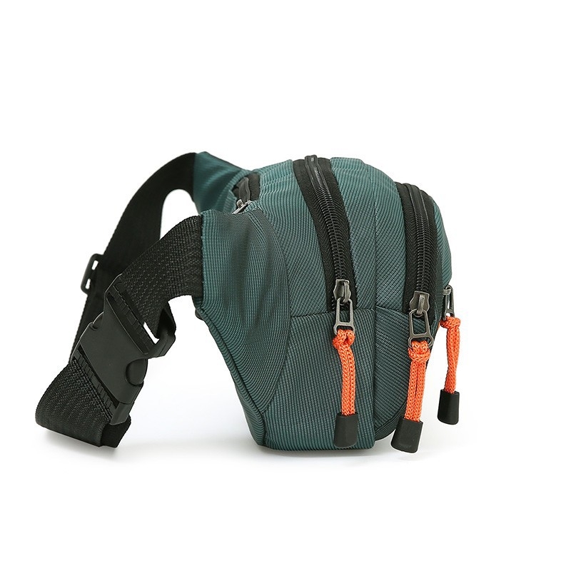 Поясна чанта за мъже, уличен стил, оксфордски плат, водоустойчива, едноцветен модел, подплата полиестер