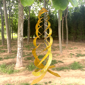 Κηπουρικό διακοσμητικό για αποτροπή πουλιών, PET υλικό, αιωρούμενο σπειροειδές σχήμα με μηχανισμό ανέμου, Mei Yan