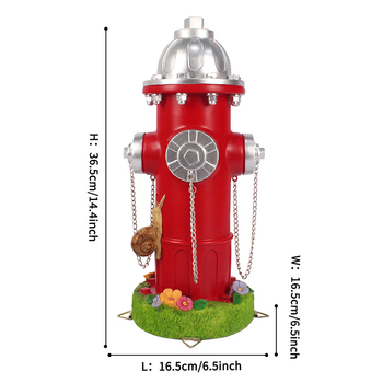 Άγαλμα σκύλου με ψεύτικο πυροσβεστικό υδραντ για αυλή, ρητίνη, Jinhuob, κινεζικό στυλ