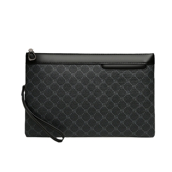 Vyrų PU clutch rankinė, gatvės mados stilius, atspari vandeniui ir dilimui, geometrinis raštas, poliesterio pamušalas