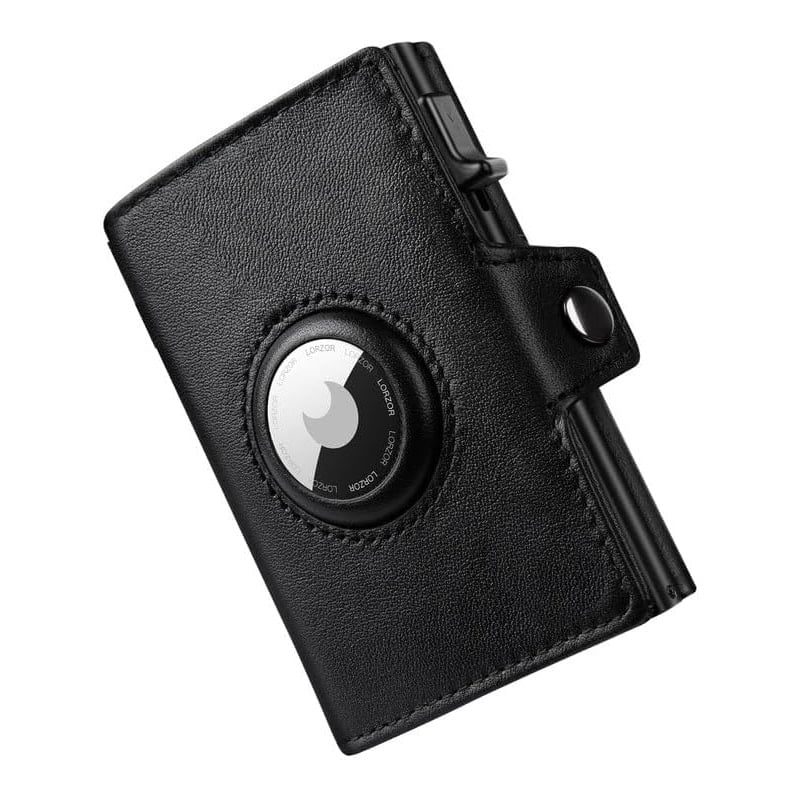 Vyrų Airtag piniginė - trijų sulankstymų skyrių, mikropluoštas, anti vagių apsauga, PU įdaila, vienspalvė, Fox suo prekė, 2024 m. pavasaris