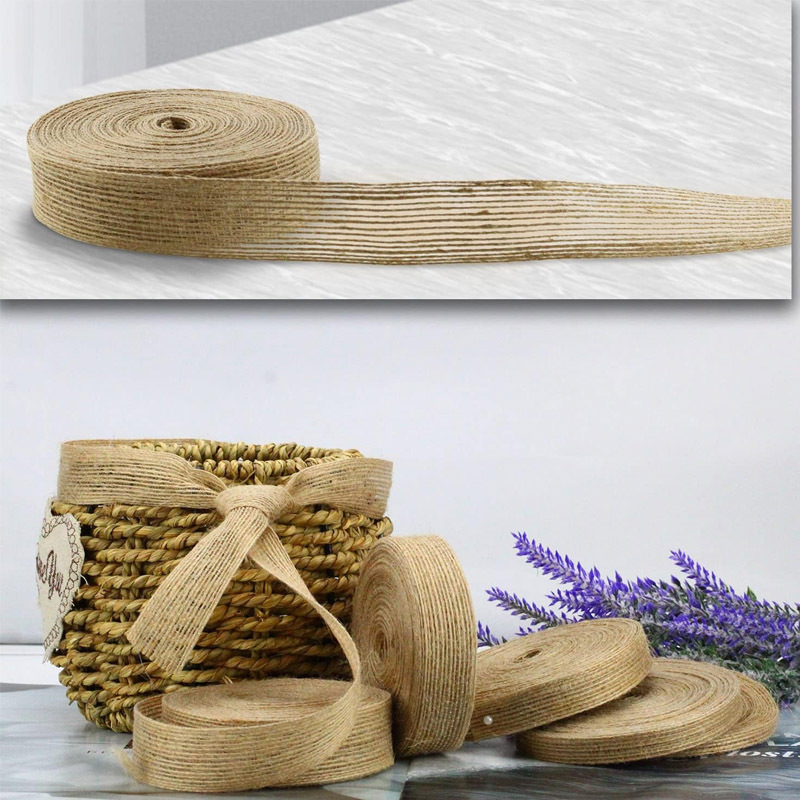 Конопена лента за занаяти с рибена коприна, текстилна тъкан, подаръчно опакована, толеранс 0.5–1 cm