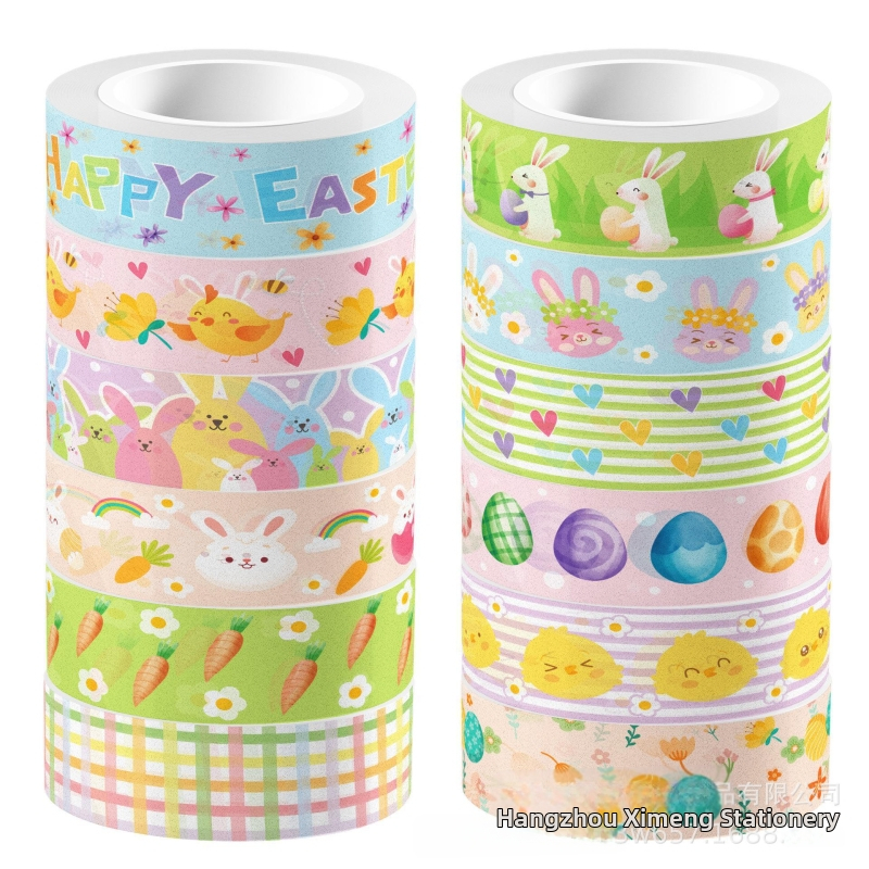 Washi лента ролка - прозрачна, с хартиена основа, за DIY декорация на дневник; персонализируема; подходяща за планери, бележници и стикери за хладилник; марка Yishi; Лицензируеми частни марки: Да
