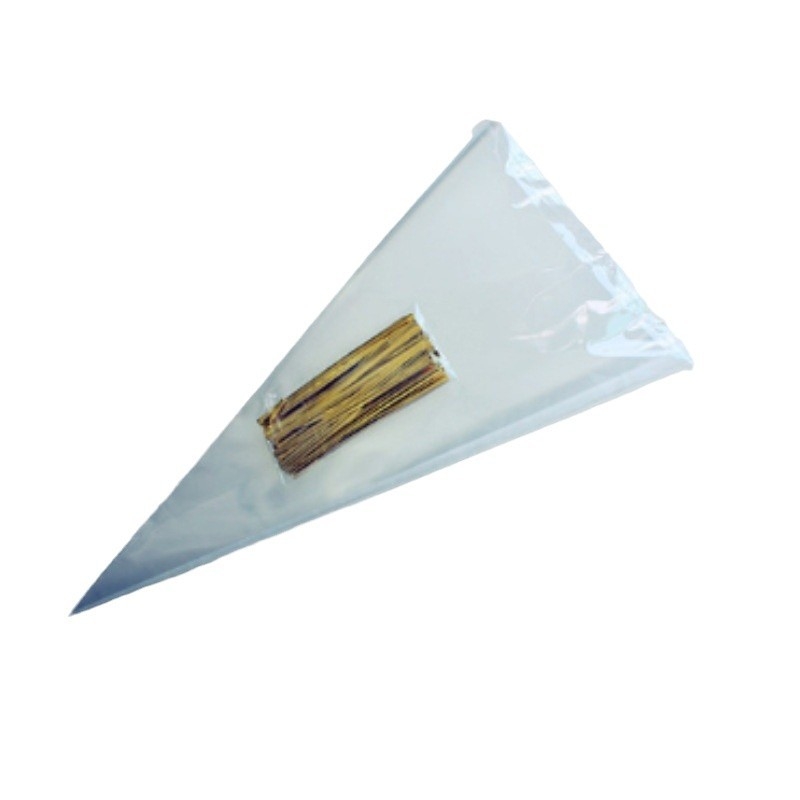 OPP trikampė maisto pakuotė maišelis – bendrosios paskirties, tinka saldumynams, ledų konoms, šokoladui ir spragėsiams