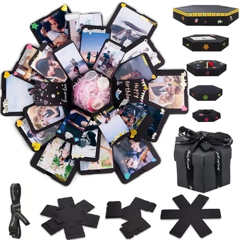 DIY експлозивна кутия за снимки за двойки — ръчно изработен поп-ъп фотоалбум като подарък