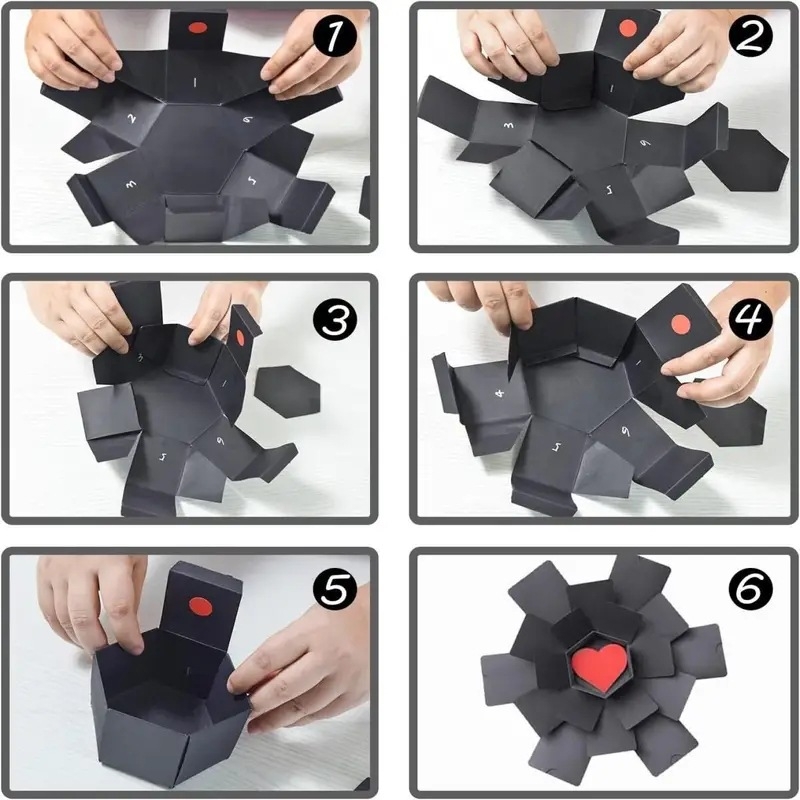 DIY експлозивна кутия за снимки за двойки — ръчно изработен поп-ъп фотоалбум като подарък