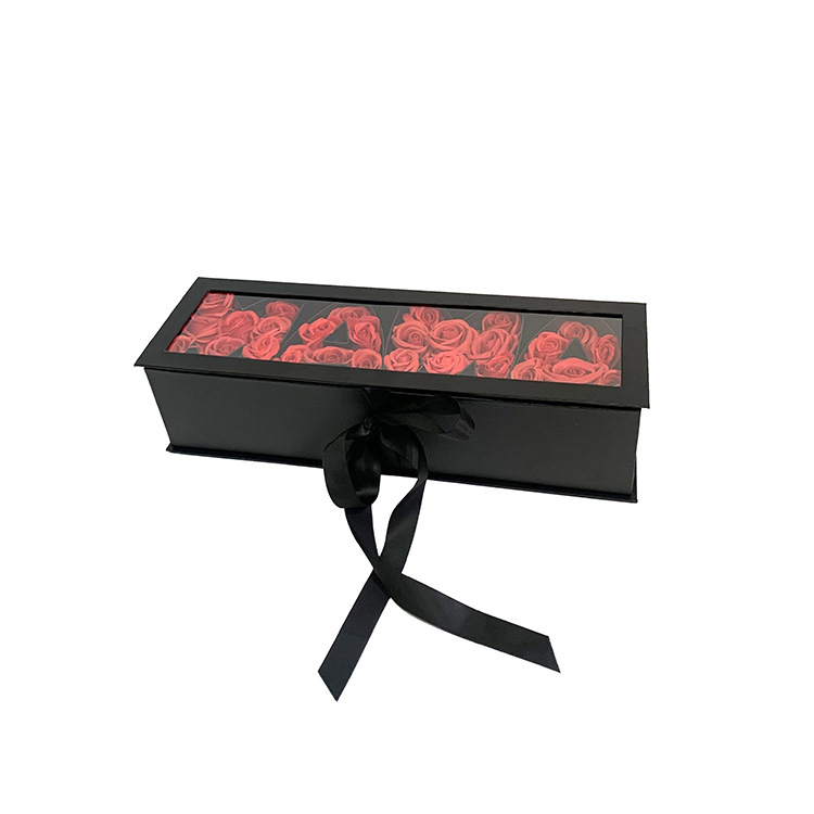 Кутия за цветя за Деня на майката, изработена от хартия/картон, с подаръчна опаковка и печатано лого