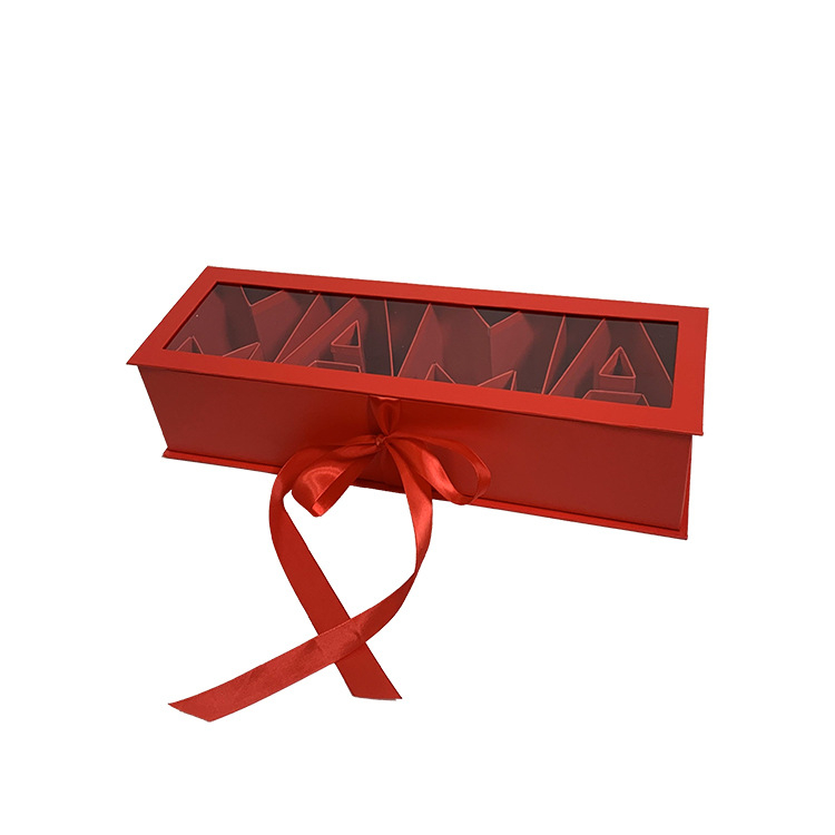 Кутия за цветя за Деня на майката, изработена от хартия/картон, с подаръчна опаковка и печатано лого