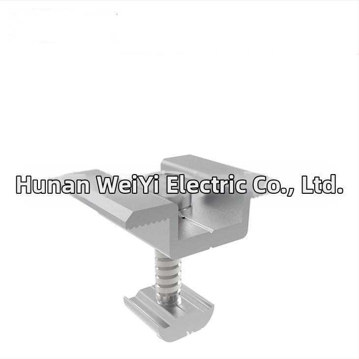 Соларен монтажен държач от алуминиева сплав – комплект притискащи блокове за алуминиеви профили с плъзгач и гайка (тегло 0,053 кг)