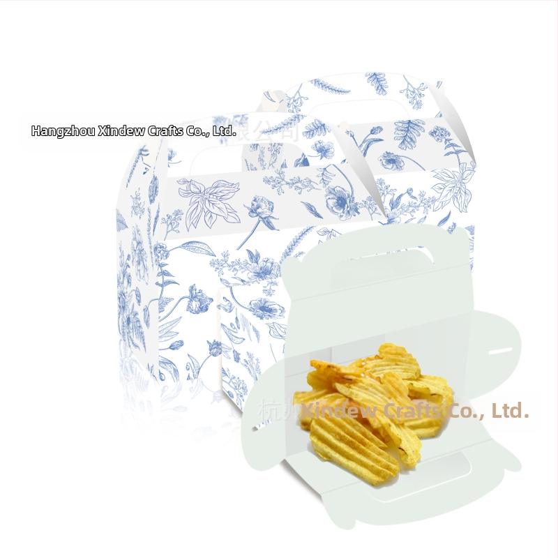 Подаръчна кутия за бонбити с форма на рог – куфарна кутия от картон 250gsm, офсетен печат, лого отпечатано, марка Xin Delie