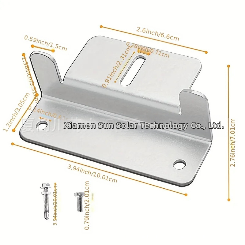 Chuan Yi алуминиево-сплавна Z-образна соларна скоба за RV и яхти, комплект 4 части или 8 части