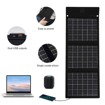 Încărcător solar pliabil pentru călătorii în aer liber, 25W încărcare rapidă, 5V tensiune de lucru