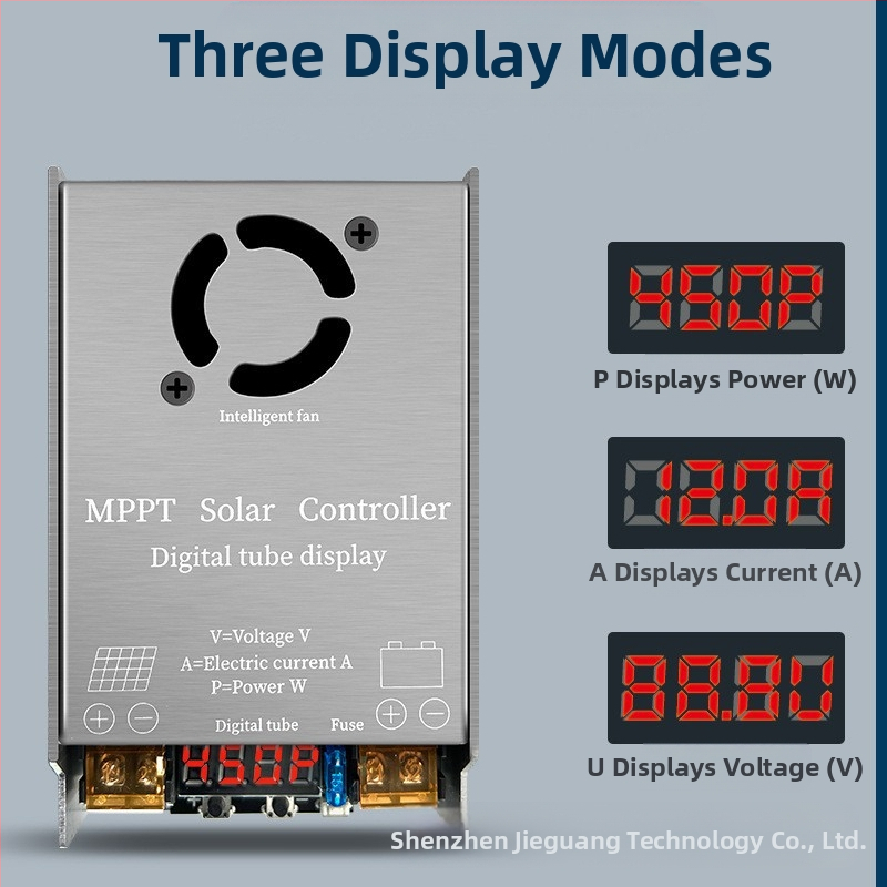 MPPT Boost valdiklis, saulės įkroviklis 450W, įėjimas 12–60V, aliuminio lydinio korpusas, MPPT-Boost-03 serija