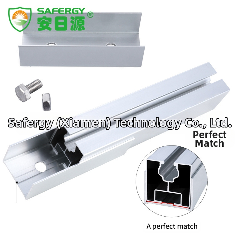 Монтиращ държач за слънчев фотоволтаичен модул на релса, бърз монтаж, алуминиева сплав