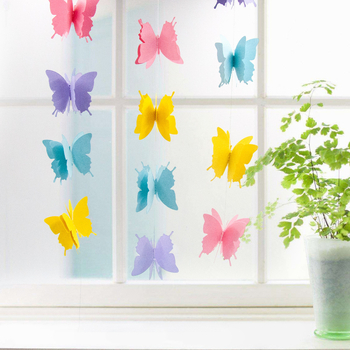 3D χαρτινή γιρλάντα με πεταλούδες • χαρτί • μοντέρνο μινιμαλιστικό στυλ • κατάλληλη για την Ημέρα του Δασκάλου και την Ημέρα του Παιδιού