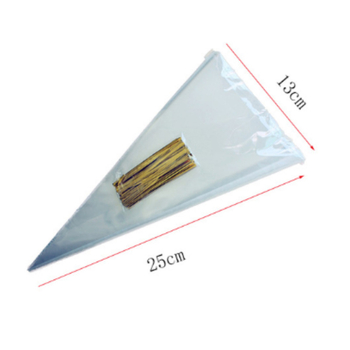 Trikampiai saldainiams maišeliai, PS plastikas, vieno sluoksnio, maisto naudojimui