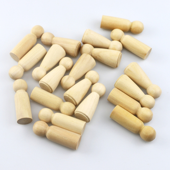 Σετ ξύλινες κούκλες – χειροποίητα βαμμένες φιγούρες αγόρι και κορίτσι, διακοσμητικά με αυτοκινητιστικό θέμα, DIY κατασκευές, 20 τεμάχια, Schima Superba ξύλο, Jumei Craft