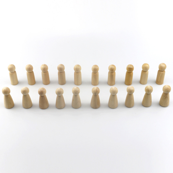 Σετ ξύλινες κούκλες – χειροποίητα βαμμένες φιγούρες αγόρι και κορίτσι, διακοσμητικά με αυτοκινητιστικό θέμα, DIY κατασκευές, 20 τεμάχια, Schima Superba ξύλο, Jumei Craft