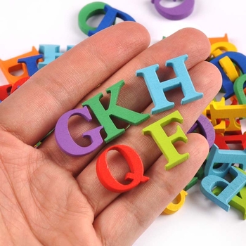 Εκπαιδευτικά ξύλινα κομμάτια γραμμάτων – 26 γράμματα, υλικό: ξύλο και density board, μοντέρνος μινιμαλιστικός σχεδιασμός