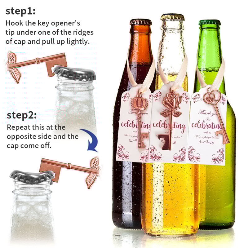 Karūnos formos butelių atidarytuvas, cinko lydinys, nešiojamas, vestuvinė dovana, modelis 5473