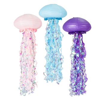 Φανάρι από χαρτί με θέμα Γοργόνα-Μέδουσα για πάρτι, κρεμαστό διακοσμητικό φόντου ενυδρείου; Υλικό: χαρτί; Στυλ: Μοντέρνο Απλό; Κατηγορία: Κρεμαστά διακοσμητικά.