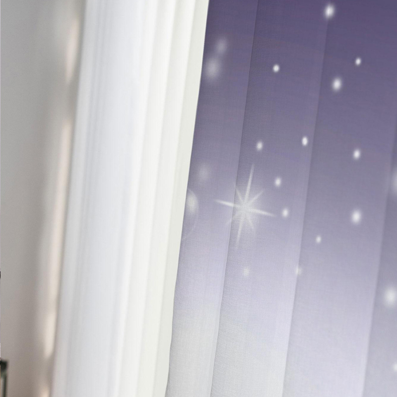 Poliesterinė užuolaida su sniego raštu, skaitmeninė spauda, pusiau šešėlinis 40–70%, tinkama svetainei, miegamajam, studijai, įėjimui