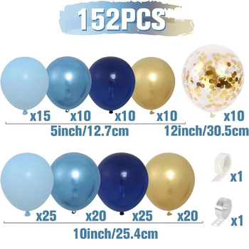 Lateksiniai dekoraciniai balionai – apvalūs, be logotipo spausdinimo, tinkami gimtadienio dekoracijoms