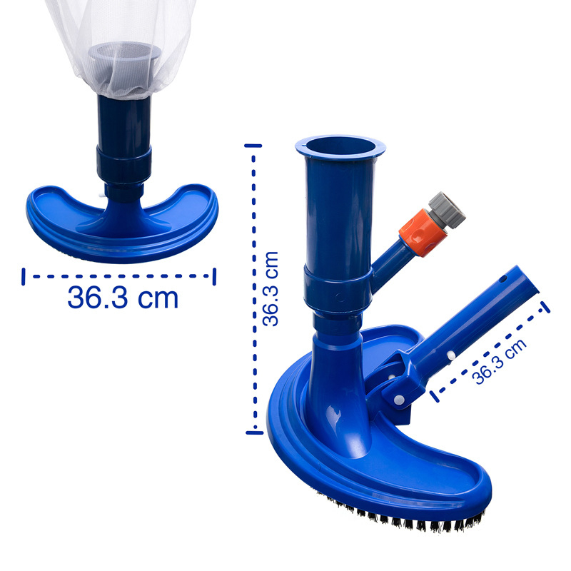 Glava usisivača za dno bazena s donjom četkom, hvatačem dlačica i filtrom visoke učinkovitosti