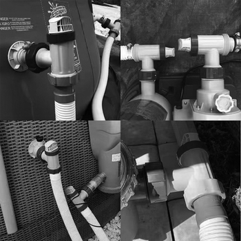 Baseino plunžerio vožtuvo žarnos jungtis — PVC; modeliai 28635EG/28633EG; suderinama su Intex filtro pompa