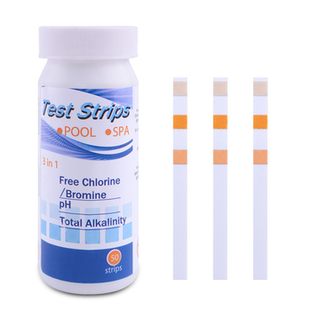 Medence és gyógyvíz pH-tesztpapír, maradék klór mérésére, 7-in-1/6-in-1, modell TPH02148