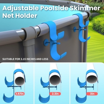 Εξωτερικός πλαστικός στηρίγμα πισίνας με διπλό γάντζο, σταθερή υποστήριξη, μέγιστο φορτίο 1–3 κιλά