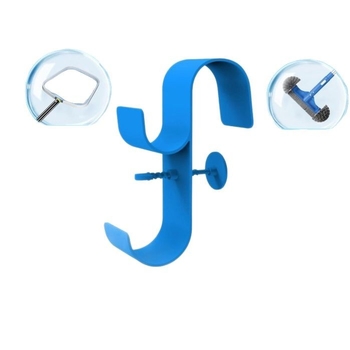 Εξωτερικός πλαστικός στηρίγμα πισίνας με διπλό γάντζο, σταθερή υποστήριξη, μέγιστο φορτίο 1–3 κιλά