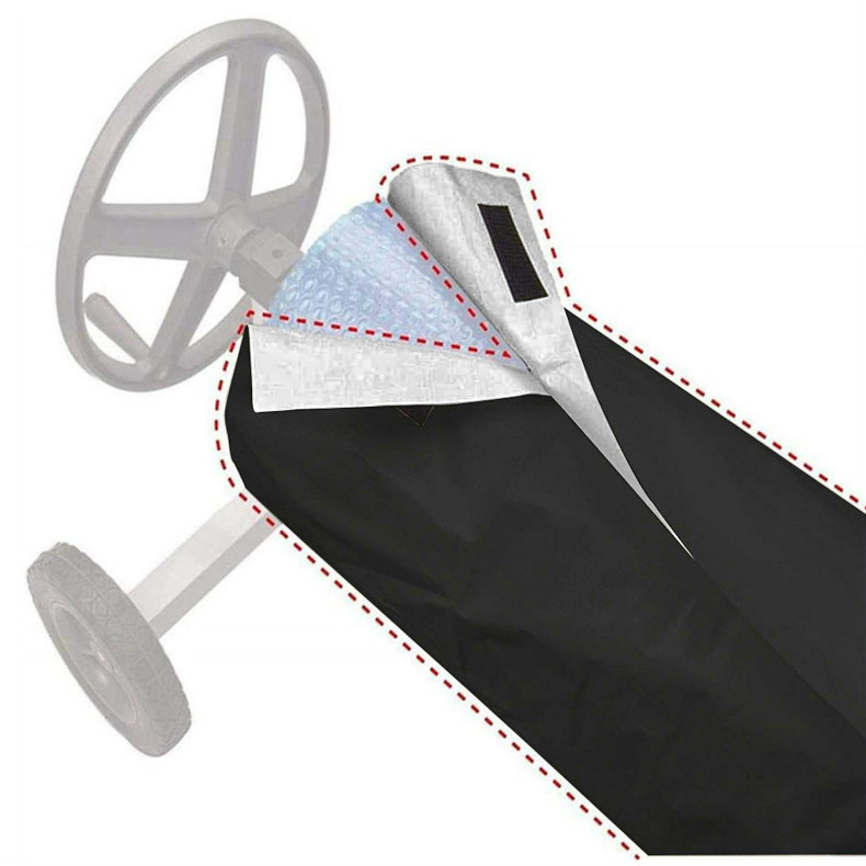 Uszodai takaró rolóhoz védőfedél, alkalmas beépített és felszíni uszodákhoz | 210D Oxford anyag | modern letisztult stílus | testreszabható feldolgozás