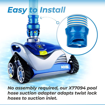 Άνταλλακτικός συνδετήρας σωλήνα καθαρισμού πισίνας Zodiac MX8 MX6 — PVC, μέρος X77094, συμβατό MX8/MX6