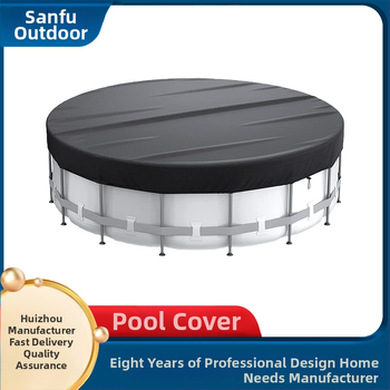 Apaļš baseina pārklājs, izturīgs pret putekļiem un lietu, UV izturīgs, 210D pārklājums, ārējai lietošanai