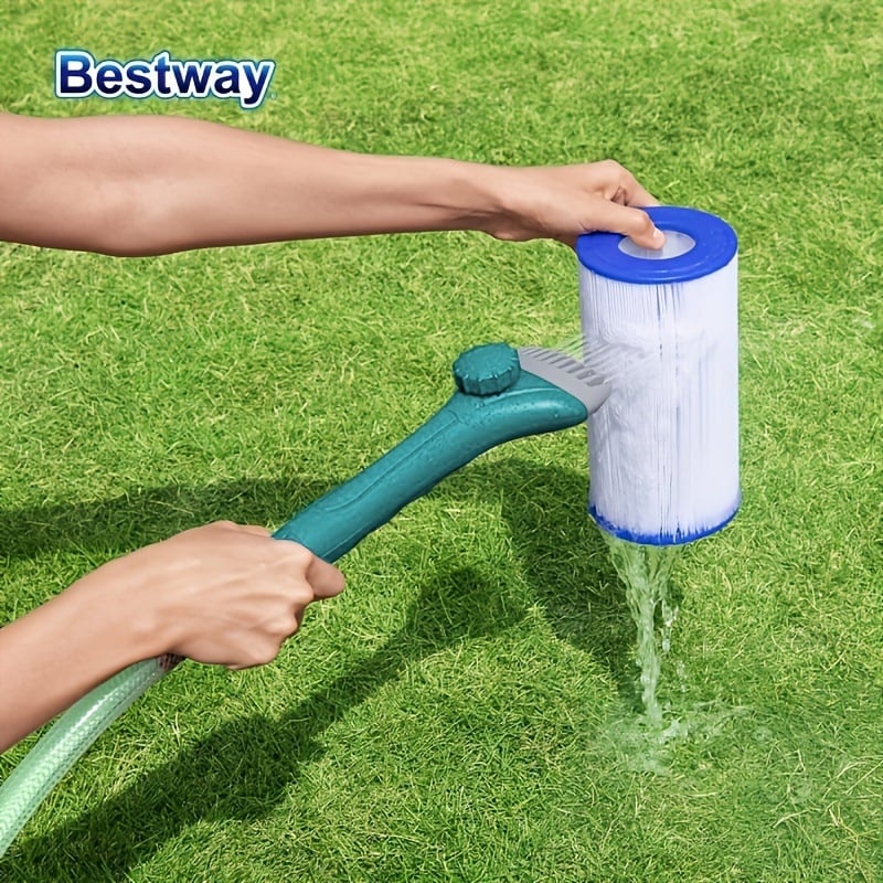 Bestway Четка за почистване на филтър за басейн с хартиено ядро, ръчна, пластмасова глава, пластмасова дръжка, за двор