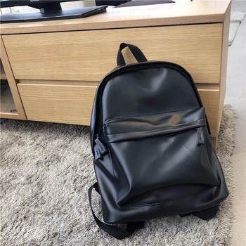 Harajuku-stílusú iskolai hátizsák PU bőrből, 20–35L kapacitás, vízálló, levegő párnás vállpánt, pamut bélés