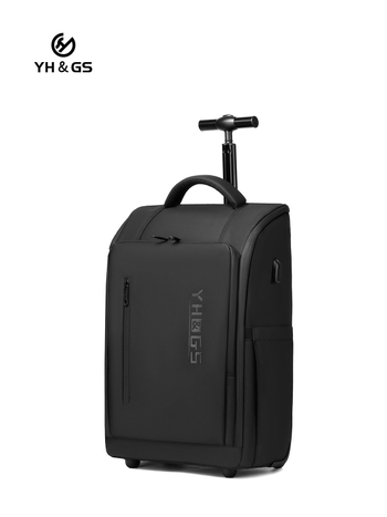 Раница за лаптоп водоустойчива, оксфорд плат, еднопосочно колело, цип за отваряне