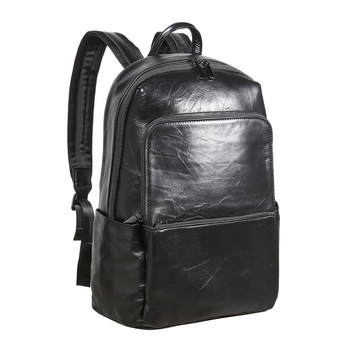 Valódi bőrből készült hátizsák, első réteg marhabor, bővíthető dizájn, kapacitás 20–35 L, üzleti utazások