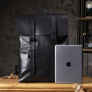 Rucsac din piele naturală pentru afaceri, impermeabil, capacitate sub 20 L, piele de vită din primul strat, modelul 5556