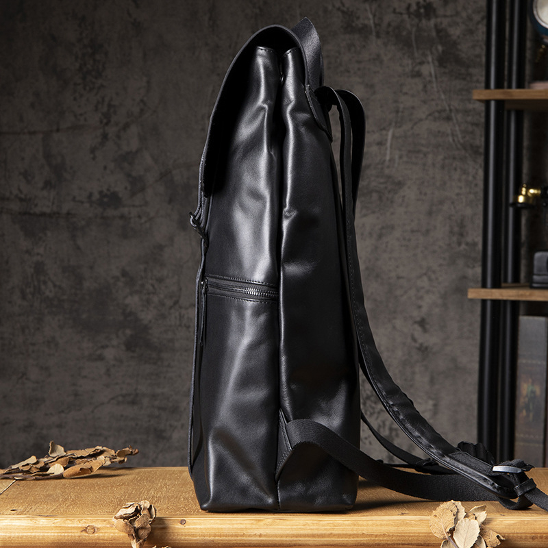 Valódi bőrből készült hátizsák üzleti utazásokhoz, vízálló, kapacitás 20 L alatt, első réteg marhabőr, modell 5556