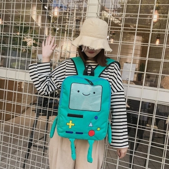 Hátizsák anime hímzéssel, vízálló, Oxford anyagból, kapacitás 20 L alatt, cipzáras nyitás, dupla vállpántok