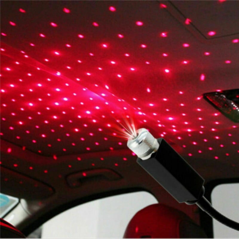 LED auto griestu gaisma USB Full Star – zvaigžņotā debesu lāzera projekcija, alumīnija korpuss, 5V, 0.1W