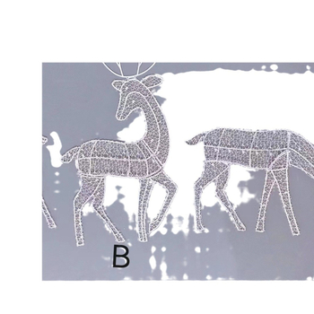 Vasból készült szarvas szobor a kertbe — modern, minimalista stílus